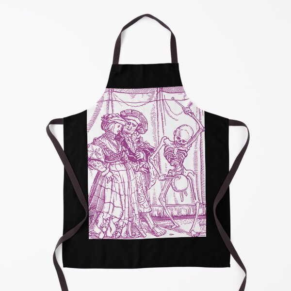 Aperçu de l'œuvre Danse macabre médiévale - Gravure sur bois (version rose) créée et vendue par Dungeon-Shop.