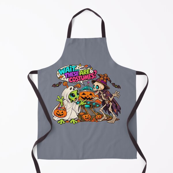 Item preview, Wait... These Are Costumes? – Funny Alien & Skeleton Halloween designed and sold by Aimetoi.
