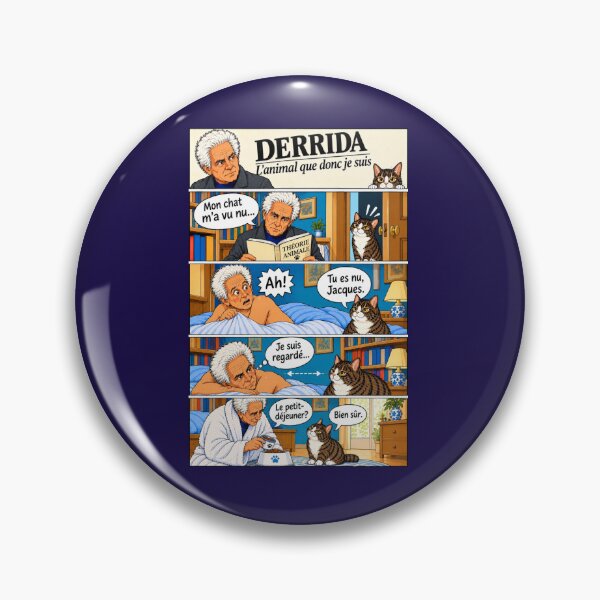 Item preview, Derrida and the Cat – L’animal que donc je suis | Funny Philosophy Comic designed and sold by SammyMorry.