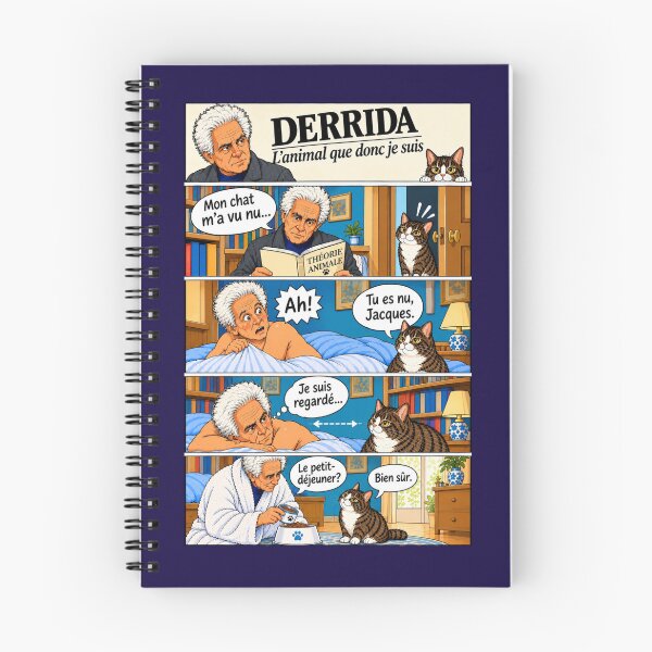 Item preview, Derrida y el gato – L’animal que donc je suis | Cómic divertido de filosofía designed and sold by SammyMorry.