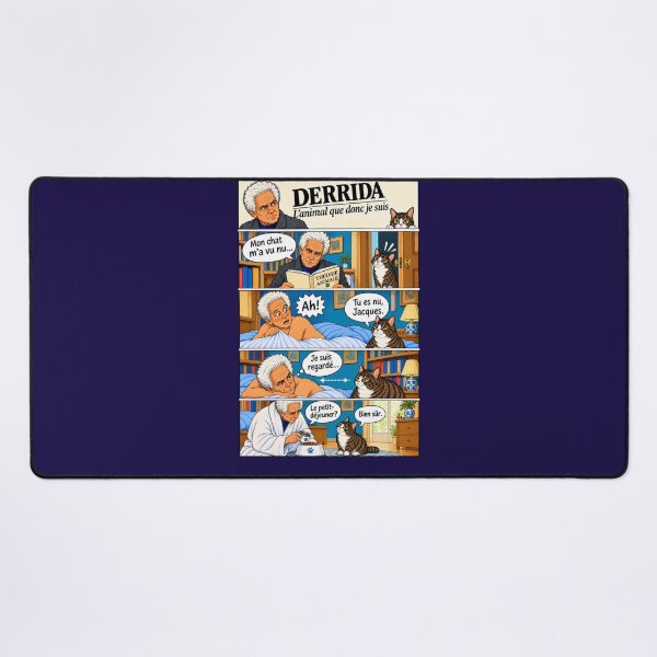 Item preview, Derrida and the Cat – L’animal que donc je suis | Funny Philosophy Comic designed and sold by SammyMorry.