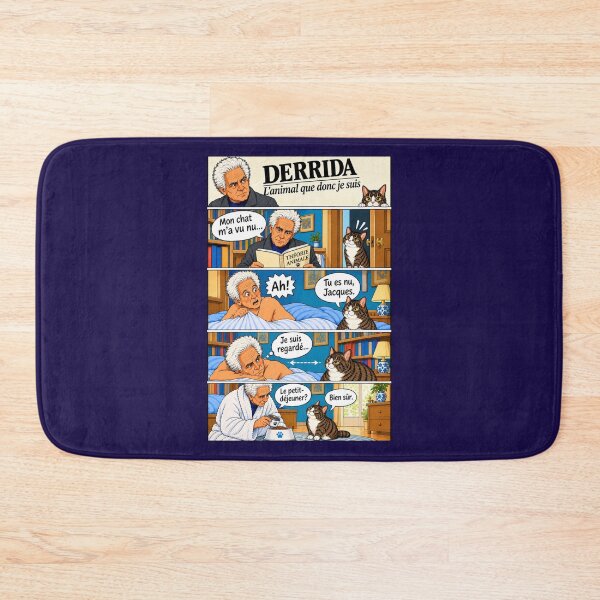 Item preview, Derrida and the Cat – L’animal que donc je suis | Funny Philosophy Comic designed and sold by SammyMorry.