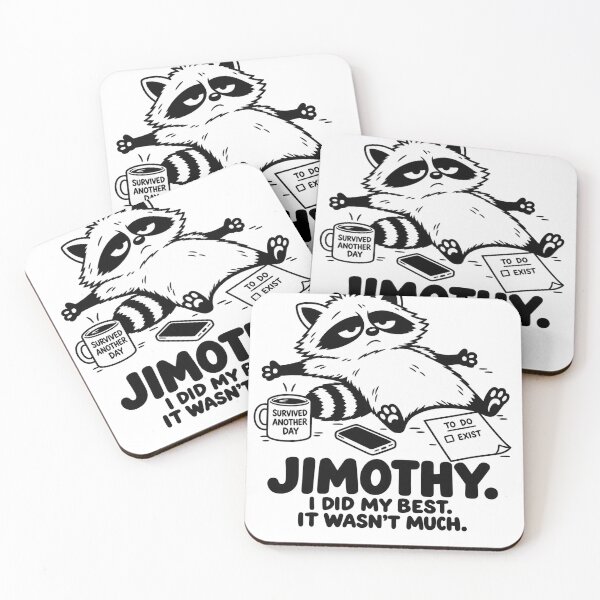 Item preview, Jimothy raccoon lazy meme designed and sold by ViolettaGlass.