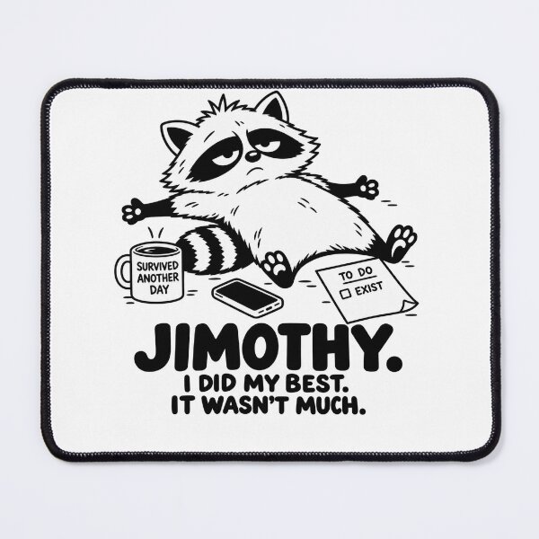 Item preview, Jimothy raccoon lazy meme designed and sold by ViolettaGlass.