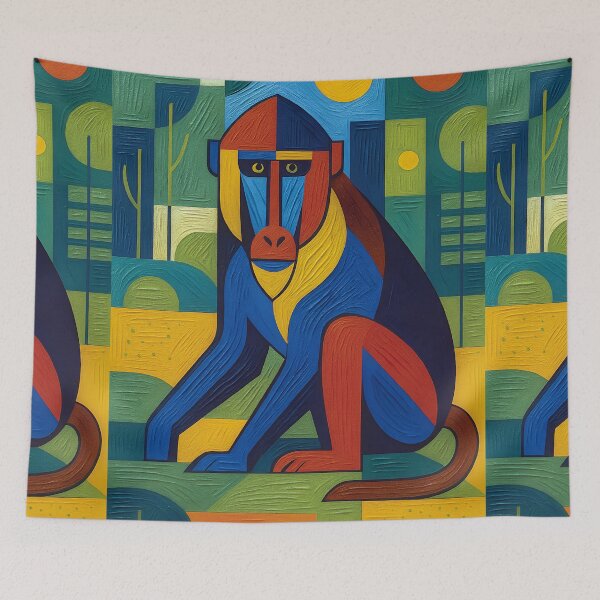 Item preview, Baboon Painting – Majestic Wildlife Portrait designed and sold by GalleryKauffeld.