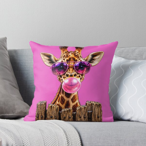 Item preview, Funny Giraffe Blowing Bubblegum – Pink Sunglasses designed and sold by Ania & Maxiu.