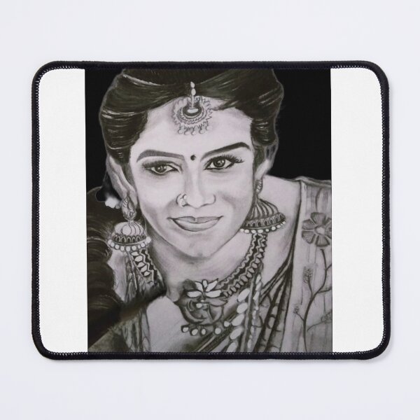Item preview, Indian Girl in Traditional Dress – Elegant Indian Woman Portrait Art designed and sold by NipunCanvas7.