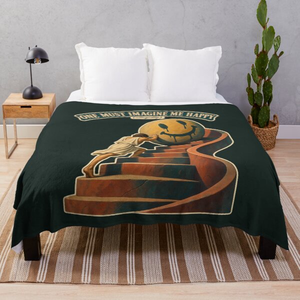 Item preview, One Must Imagine Me Happy Sisyphus Art designed and sold by VISIONARTIST.
