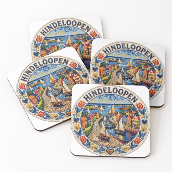 Item preview, Hindeloopen Netherlands Friesland Harbor Town Embroidered Patch Sticker designed and sold by Imaginarium of Chaos falcon88 .