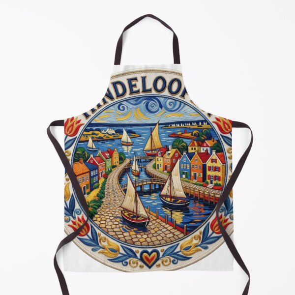 Item preview, Hindeloopen Netherlands Friesland Harbor Town Embroidered Patch Sticker designed and sold by Imaginarium of Chaos falcon88 .