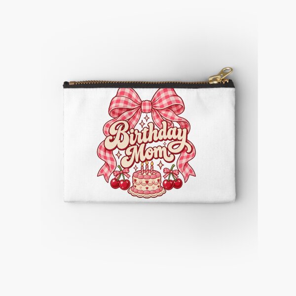 Item preview, Birthday Mom Gingham Bow and Cherry Cake designed and sold by narinzoon.