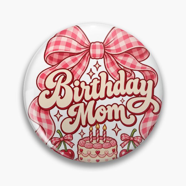 Artikelvorschau, Geburtstagstorte für Mama: Gingham-Schleife und Kirschkuchen entworfen und verkauft von narinzoon.