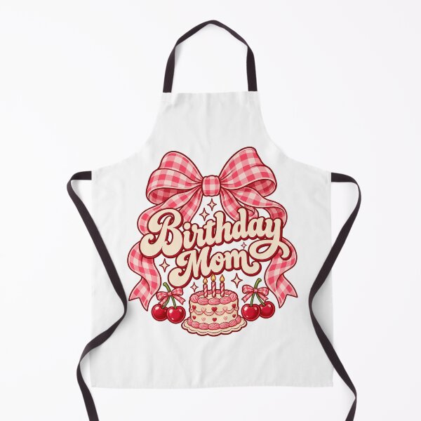 Artikelvorschau, Geburtstagstorte für Mama: Gingham-Schleife und Kirschkuchen entworfen und verkauft von narinzoon.