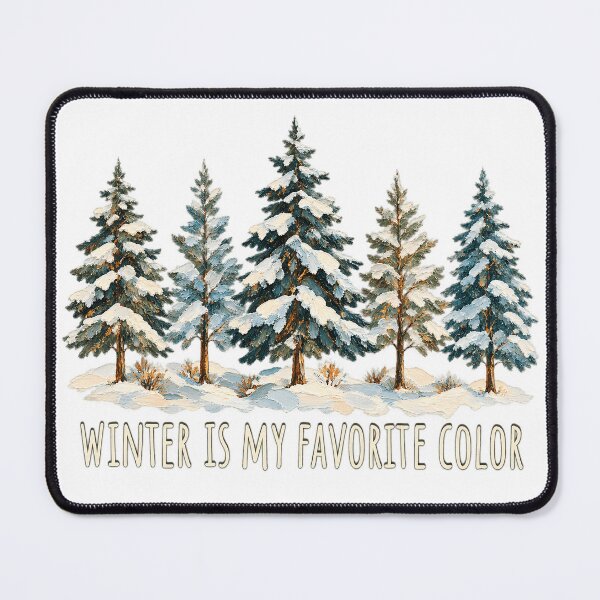 Item preview, Snow-covered fir trees in winter colors designed and sold by Sofia Rose Design ⭐️⭐️⭐️⭐️⭐️.