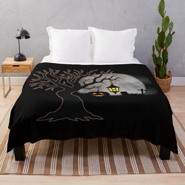 Item preview, Spooky Halloween Graveyard Scene Under Full Moon designed and sold by Sakshiartwork.