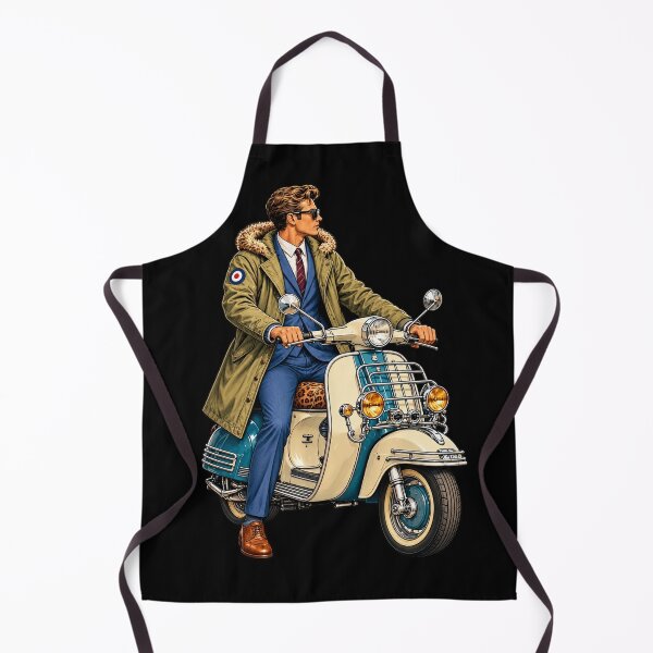 Artikelvorschau, Klassischer Mod auf einem Vintage-Roller | Britische Rollerkultur | Retro-Mod-T-Shirt entworfen und verkauft von GarnerSupplyCo.