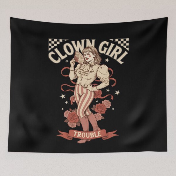 Artikelvorschau, Clown Girl Trouble Clowngirl Clown entworfen und verkauft von MooonTees.