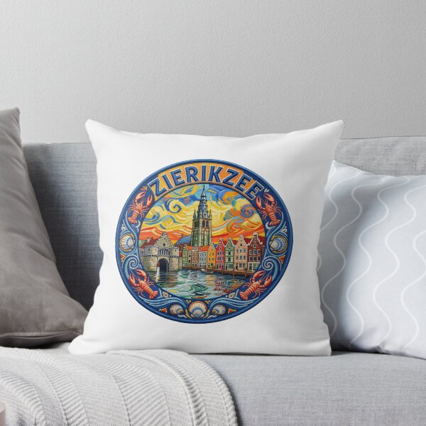 Item preview, Zierikzee Netherlands Zeeland Historic Harbor Town Embroidered Patch Sticker designed and sold by Imaginarium of Chaos falcon88 .