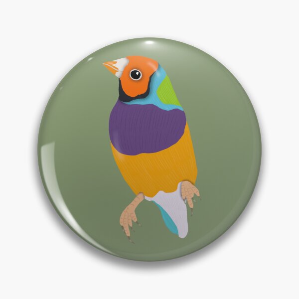 Item preview, Orange Headed Gouldian Finch designed and sold by BDBirds.