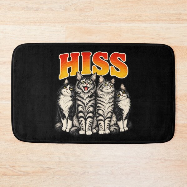 Item preview, HISS Five Cats Group Portrait Angry Faces designed and sold by bootycatclube.