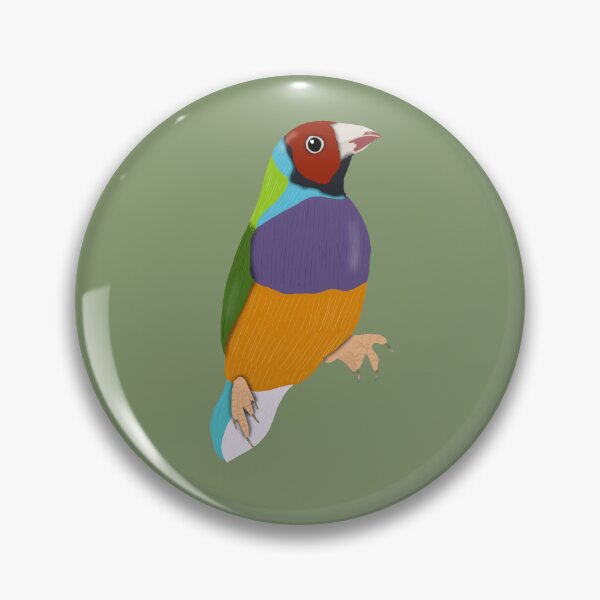 Item preview, Red Headed Gouldian Finch designed and sold by BDBirds.