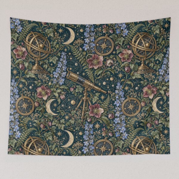 Item preview, Dark Academia - Victorian Astronomy Garden at Night designed and sold by Lichtisign.