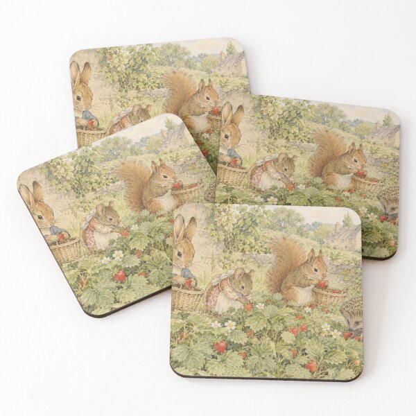 Item preview, Lámina de Beatrix Potter recogiendo fresas designed and sold by Blue Robin.