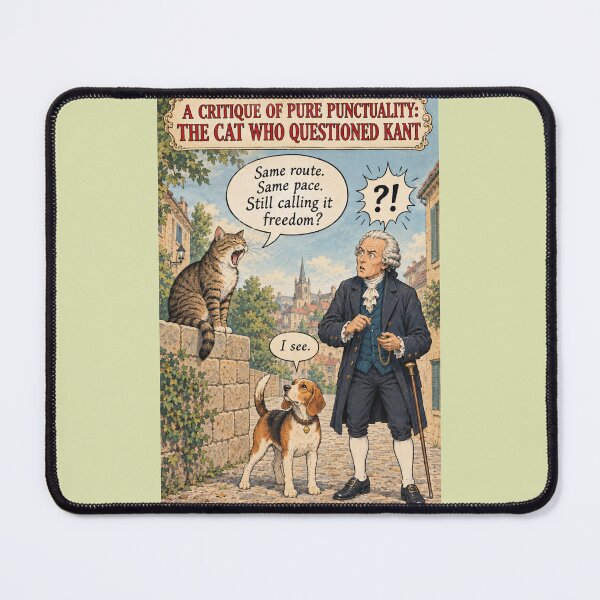 Item preview, Kant Cat Funny Philosophy Art – A Critique of Pure Punctuality: The Cat Who Questioned Kant designed and sold by SammyMorry.