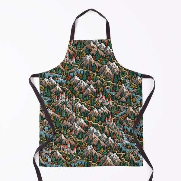 Item preview, Fairytale Alpine Castles – Enchanted Mountain Tapestry Pattern designed and sold by Bodique.