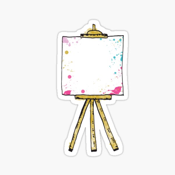Item preview, Painted Colorful Artist Easel designed and sold by AllieScraps.