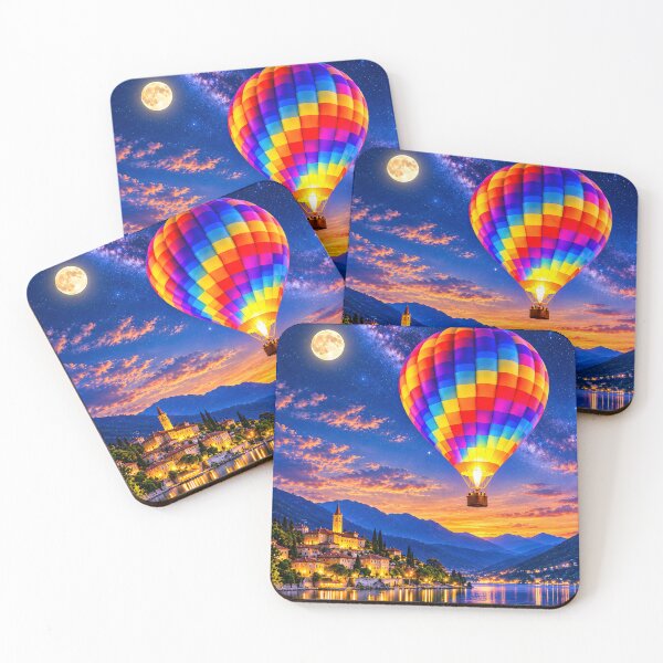 Item preview, Colorful Hot Air Balloon Over Lake designed and sold by MagicCrystal.