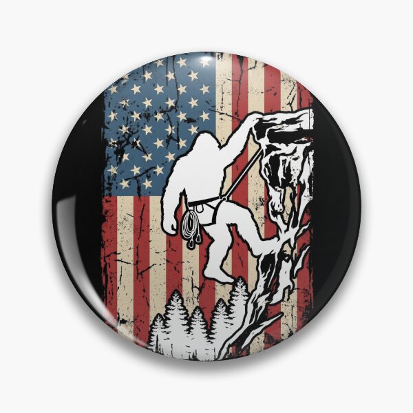 Item preview, Bigfoot Rock Climbing American Flag Patriotic Climber designed and sold by FolkGraphics.