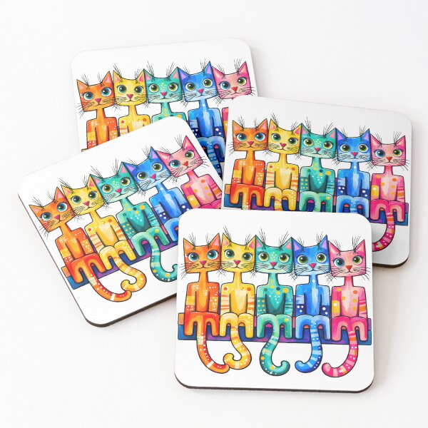 Item preview, Colorful cats designed and sold by Zeewind.