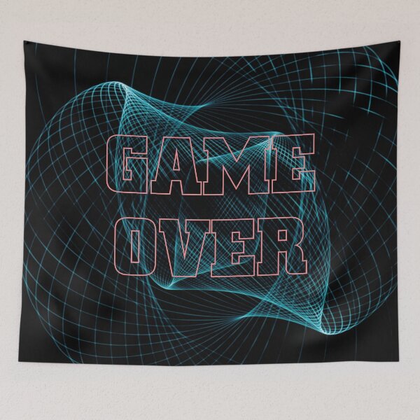 Item preview, Game Over.  Retro Neon Gaming Grid designed and sold by CCWorkfloor.