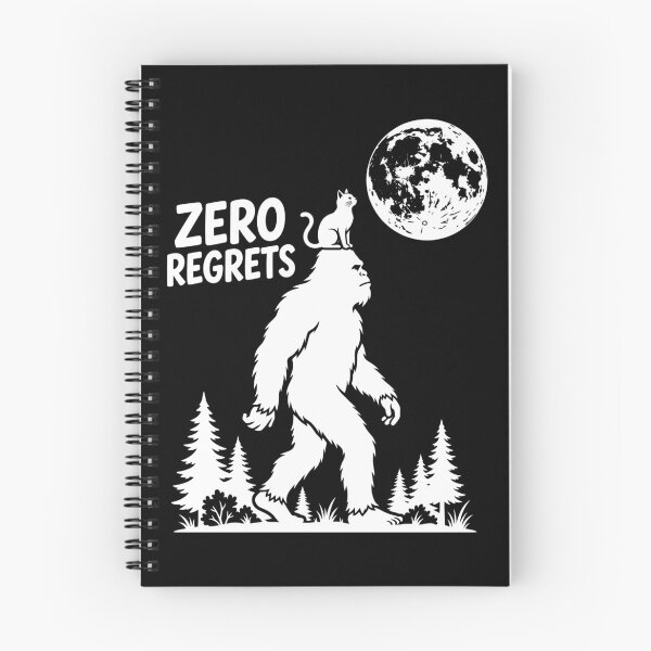 Item preview, Zero Regrets Bigfoot Sasquatch Cat Lover Cryptozoology Enthusiast designed and sold by FolkGraphics.