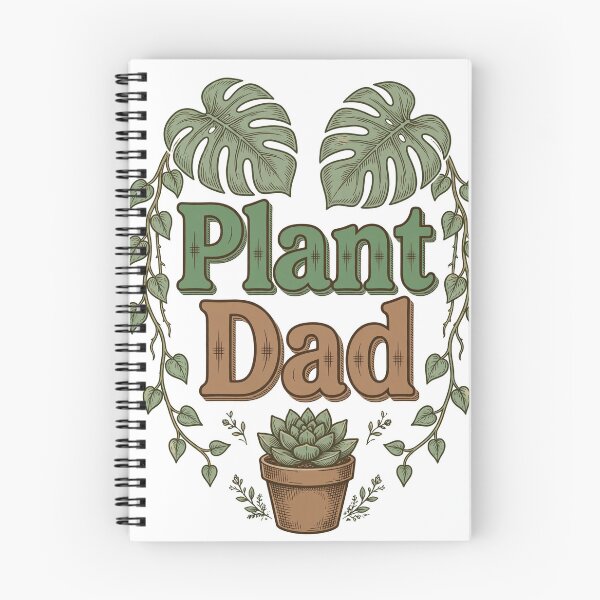 Aperçu de l'œuvre T-shirt rétro « Papa Plantes » à motif botanique Monstera et succulentes créée et vendue par EverydayBadge.