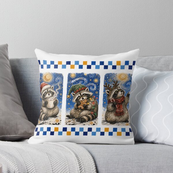 Item preview, Christmas Raccoon Starry Night Style designed and sold by JessArty.