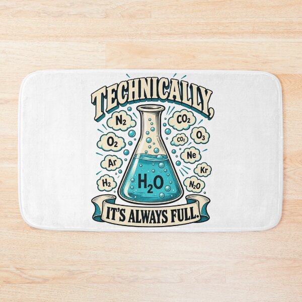 Item preview, Technically Its Always Full H2O Flask Banner Style designed and sold by bootycatclube.
