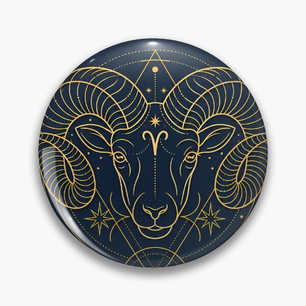 Item preview, Aries Golden Ram: Mystical Zodiac Sign Celestial Astrology Art designed and sold by Clavivs.