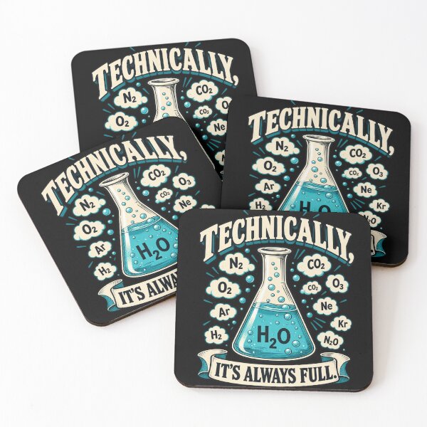 Item preview, Technically Its Always Full H2O Flask Banner Style designed and sold by bootycatclube.