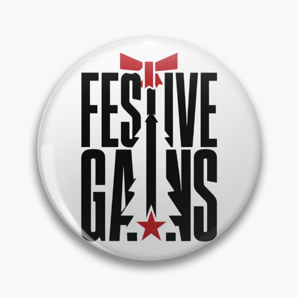 Item preview, Festive Gains Modern Christmas Tree Funny Fitness Gym Workout Quote designed and sold by is-ann-are.