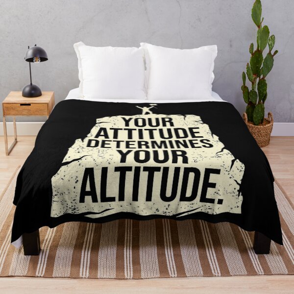 Item preview, Your Attitude Determines Your Altitude Motivational Quote Personal Growth Success Mindset designed and sold by FolkGraphics.