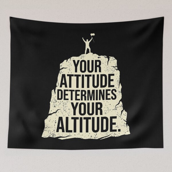 Item preview, Your Attitude Determines Your Altitude Motivational Quote Personal Growth Success Mindset designed and sold by FolkGraphics.