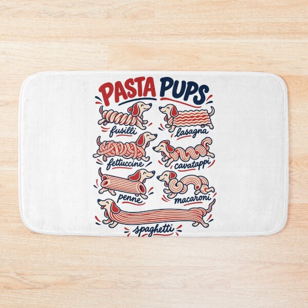 Item preview, Pasta Pups Dachshund Dogs As Pasta Types Red Blue designed and sold by bootycatclube.