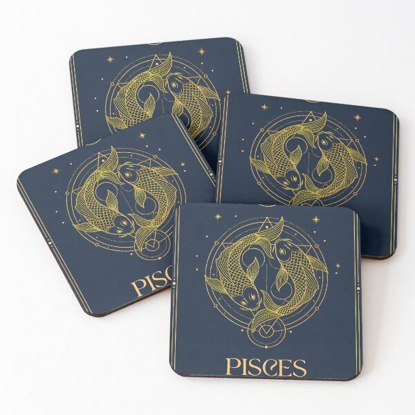 Item preview, Elegant Golden Pisces Zodiac Art Mystical Astrology Sign designed and sold by Clavivs.