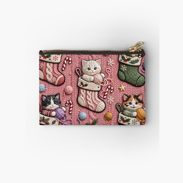 Item preview, Cute Christmas Kittens in Holiday Stockings Knit Pattern designed and sold by  One City Two Children Studio.