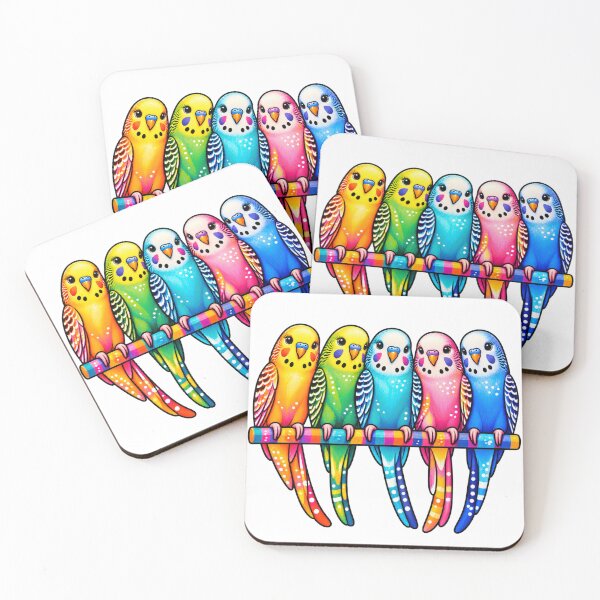 Item preview, Colorful budgies designed and sold by Zeewind.