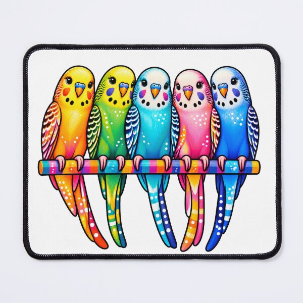 Item preview, Colorful budgies designed and sold by Zeewind.