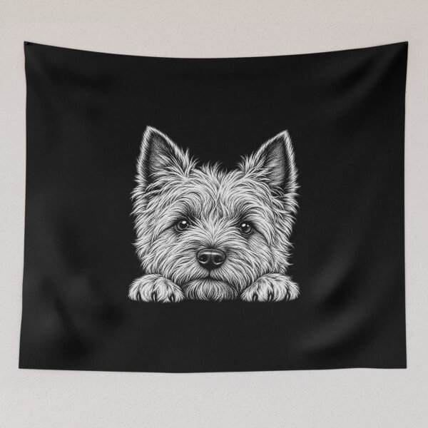 Item preview, Fluffy Dog Portrait with Soulful Eyes designed and sold by anapldv.