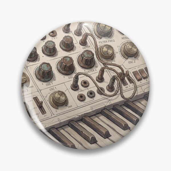 Artikelvorschau, Analog-Synthesizer: Der Klangalchemist – Antike Skizzenkunst entworfen und verkauft von codex antique.